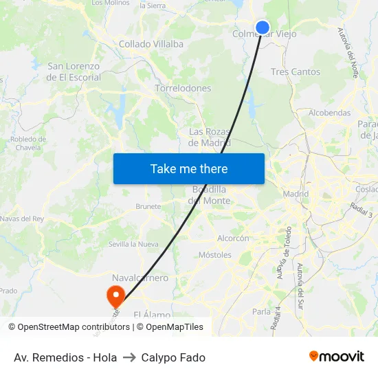 Av. Remedios - Hola to Calypo Fado map