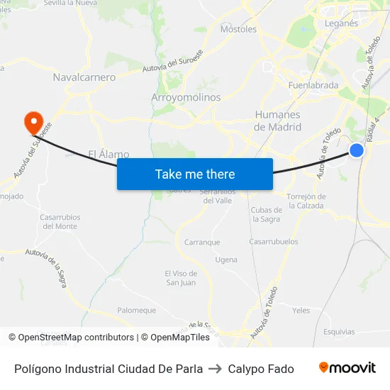Polígono Industrial Ciudad De Parla to Calypo Fado map