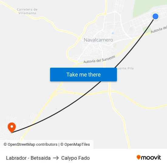 Labrador - Betsaida to Calypo Fado map