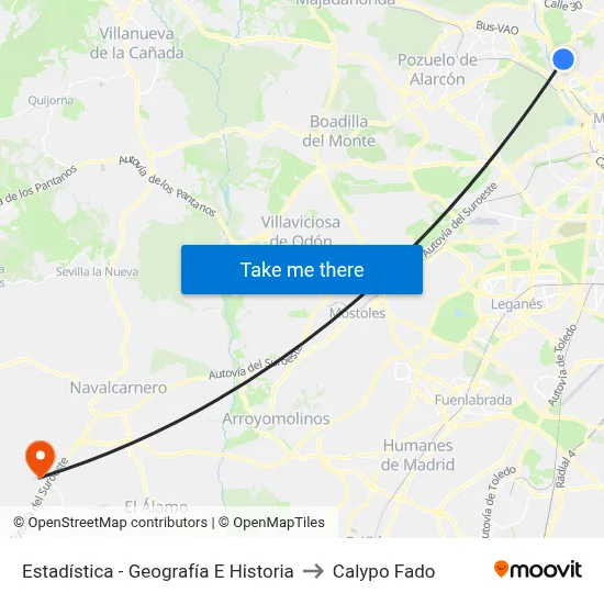 Estadística - Geografía E Historia to Calypo Fado map