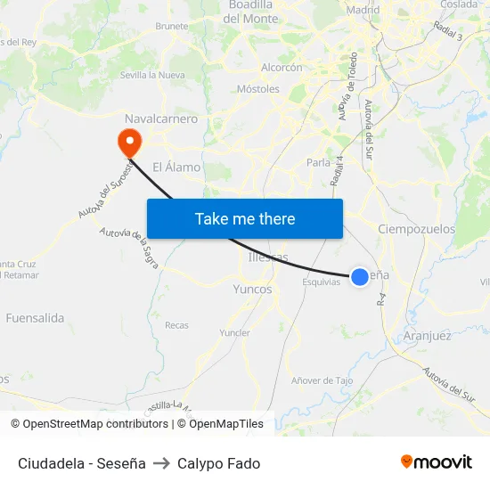 Ciudadela - Seseña to Calypo Fado map