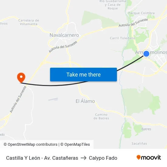 Castilla Y León - Av. Castañeras to Calypo Fado map