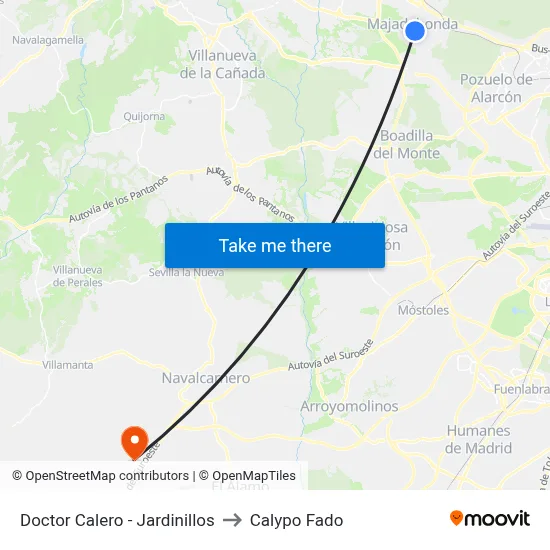 Doctor Calero - Jardinillos to Calypo Fado map