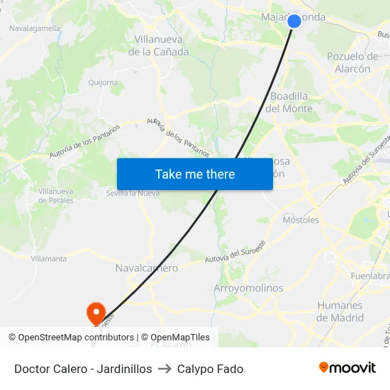Doctor Calero - Jardinillos to Calypo Fado map