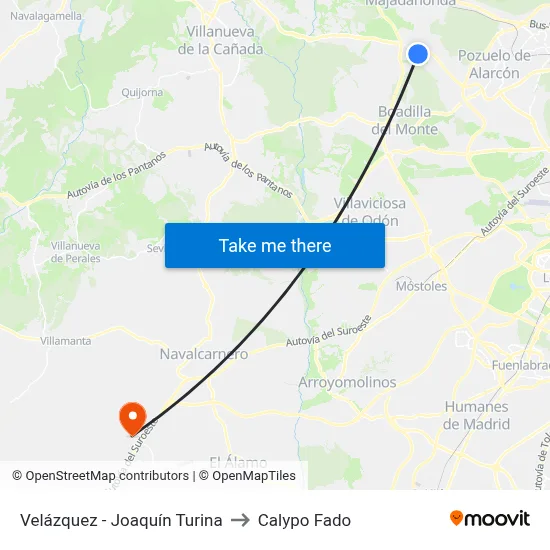 Velázquez - Joaquín Turina to Calypo Fado map