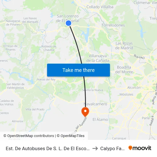 Est. De Autobuses De S. L. De El Escorial to Calypo Fado map