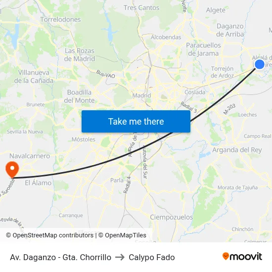 Av. Daganzo - Gta. Chorrillo to Calypo Fado map