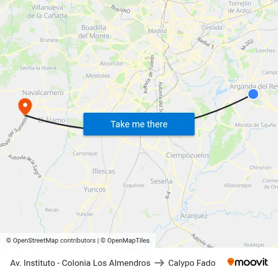 Av. Instituto - Colonia Los Almendros to Calypo Fado map