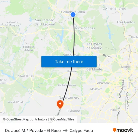 Dr. José M.ª Poveda - El Raso to Calypo Fado map