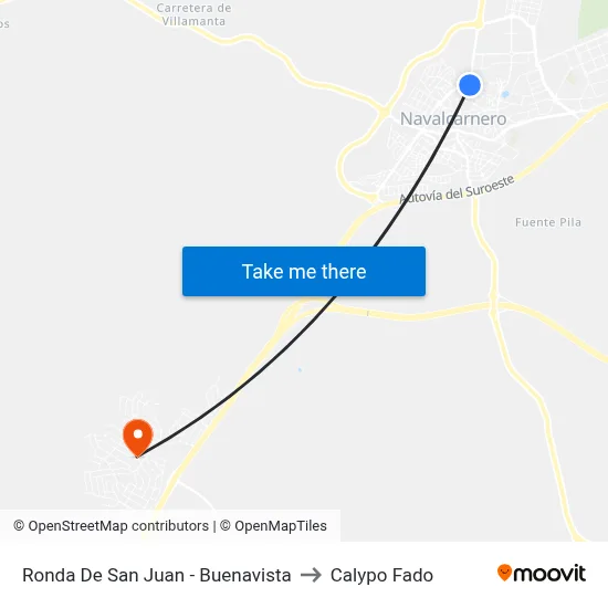 Ronda De San Juan - Buenavista to Calypo Fado map