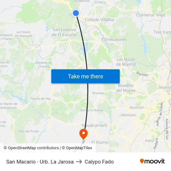 San Macario - Urb. La Jarosa to Calypo Fado map