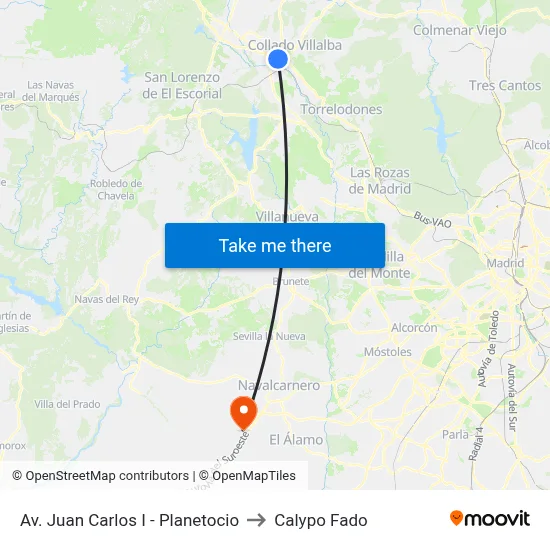 Av. Juan Carlos I - Planetocio to Calypo Fado map