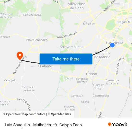 Luis Sauquillo - Mulhacén to Calypo Fado map