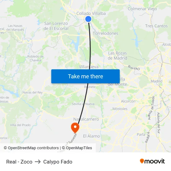 Real - Zoco to Calypo Fado map