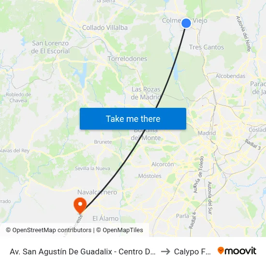 Av. San Agustín De Guadalix - Centro De Salud to Calypo Fado map