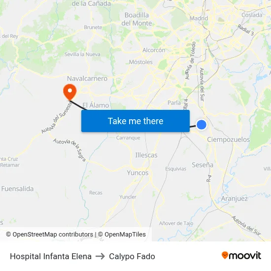 Hospital Infanta Elena to Calypo Fado map