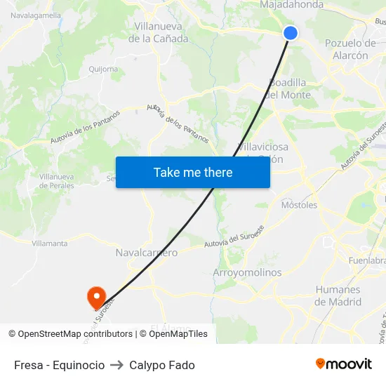 Fresa - Equinocio to Calypo Fado map