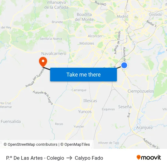 P.º De Las Artes - Colegio to Calypo Fado map