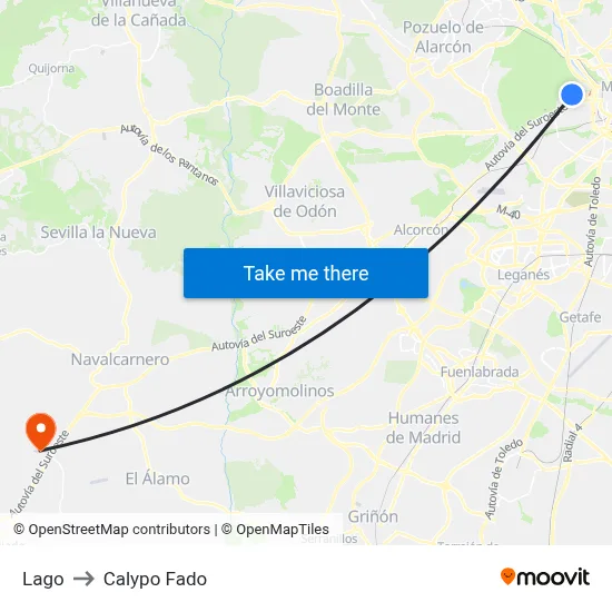 Lago to Calypo Fado map