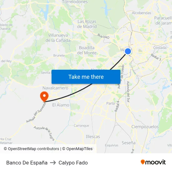 Banco De España to Calypo Fado map