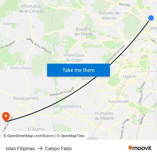 Islas Filipinas to Calypo Fado map