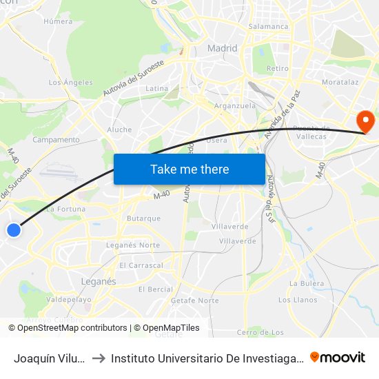 Joaquín Vilumbrales to Instituto Universitario De Investiagación Del Automovil map