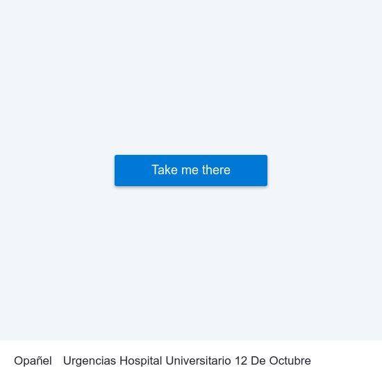 Opañel to Urgencias Hospital Universitario 12 De Octubre map