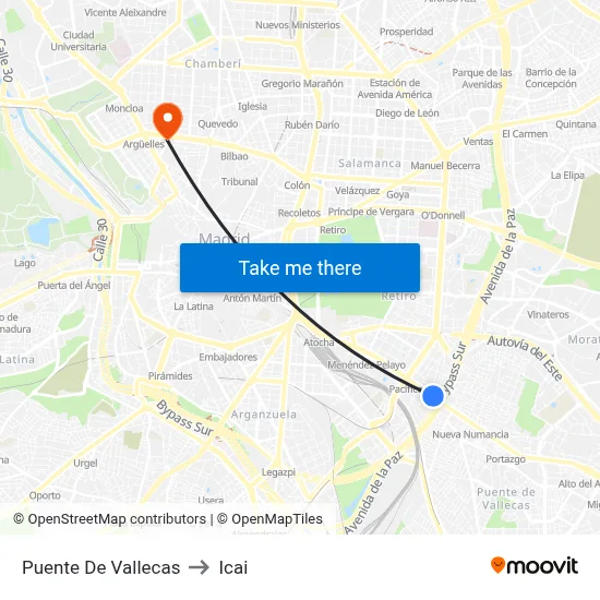 Puente De Vallecas to Icai map