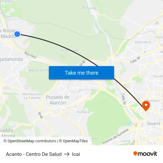 Acanto - Centro De Salud to Icai map