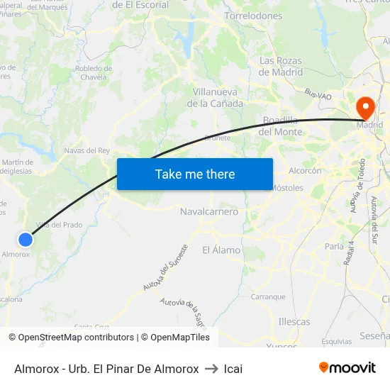 Almorox - Urb. El Pinar De Almorox to Icai map
