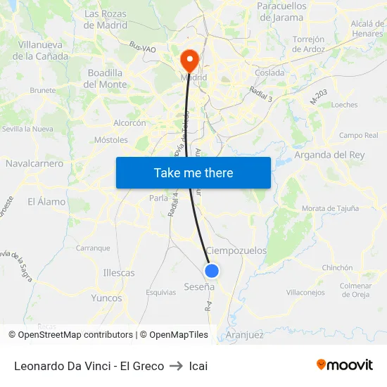Leonardo Da Vinci - El Greco to Icai map