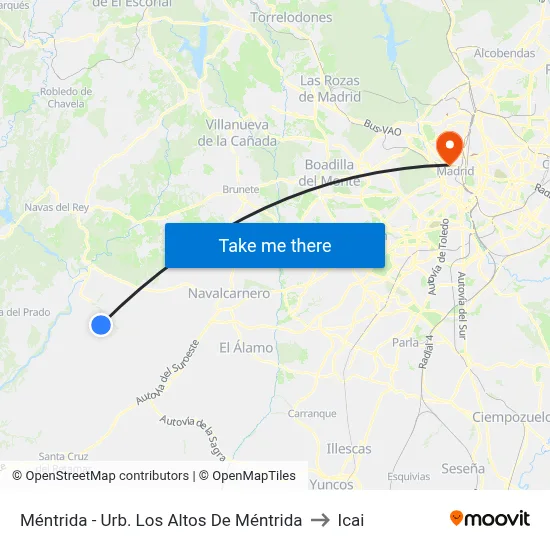 Méntrida - Urb. Los Altos De Méntrida to Icai map