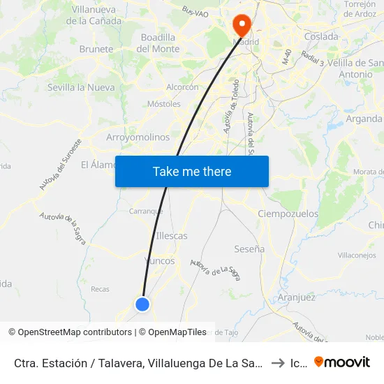 Ctra. Estación / Talavera, Villaluenga De La Sagra to Icai map