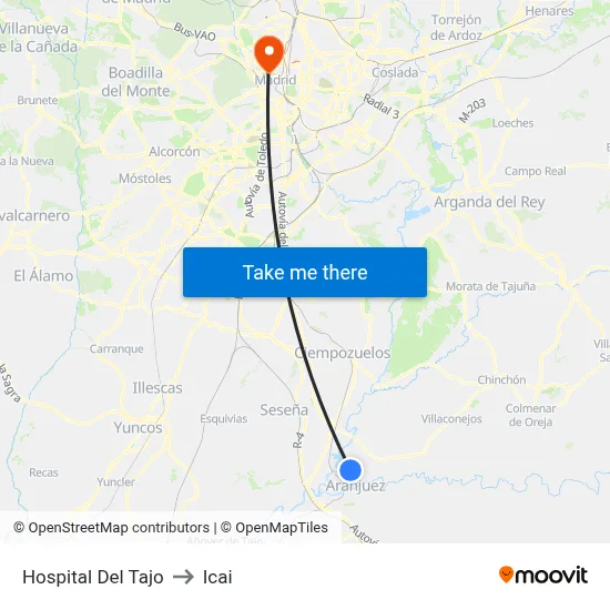 Hospital Del Tajo to Icai map