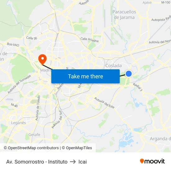 Av. Somorrostro - Instituto to Icai map