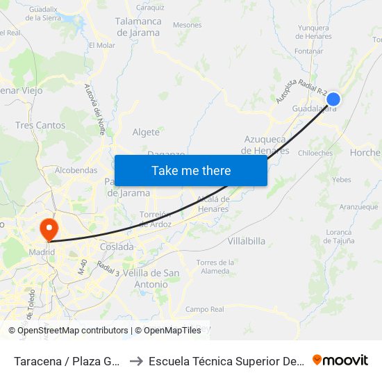 Taracena / Plaza García De La Varga to Escuela Técnica Superior De Ingenieros Industriales map