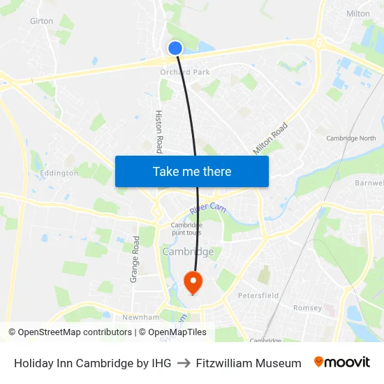 Holiday Inn Cambridge by IHG to Fitzwilliam Museum map