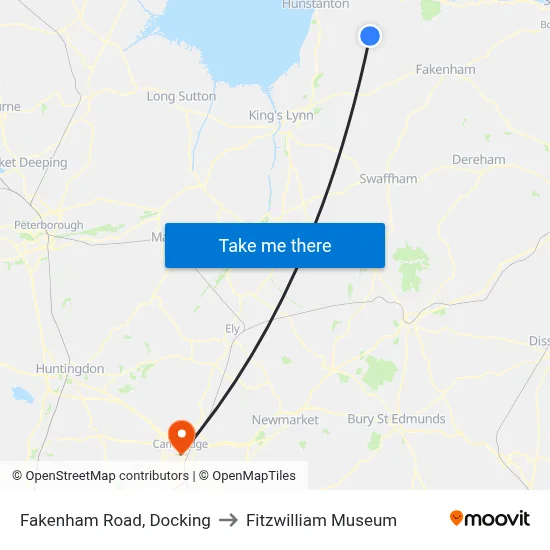 Fakenham Road, Docking to Fitzwilliam Museum map