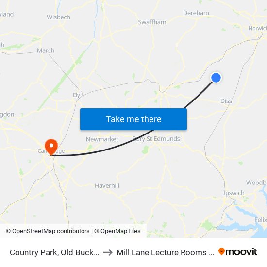 Country Park, Old Buckenham to Mill Lane Lecture Rooms (MLLR) map