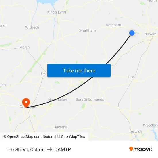 The Street, Colton to DAMTP map