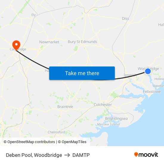 Deben Pool, Woodbridge to DAMTP map