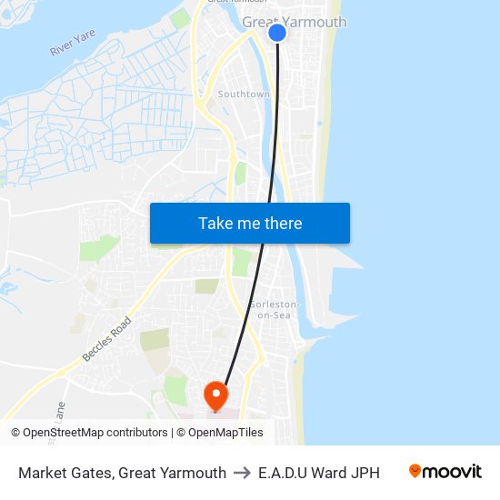 Market Gates, Great Yarmouth to E.A.D.U Ward JPH map
