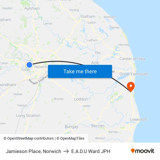 Jamieson Place, Norwich to E.A.D.U Ward JPH map