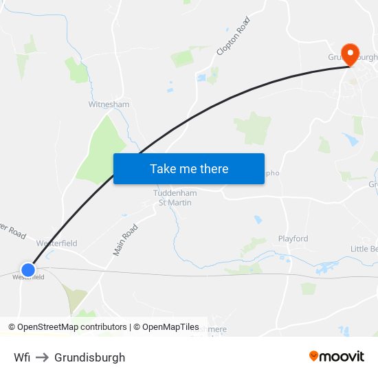 Wfi to Grundisburgh map