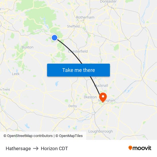 Hathersage to Horizon CDT map