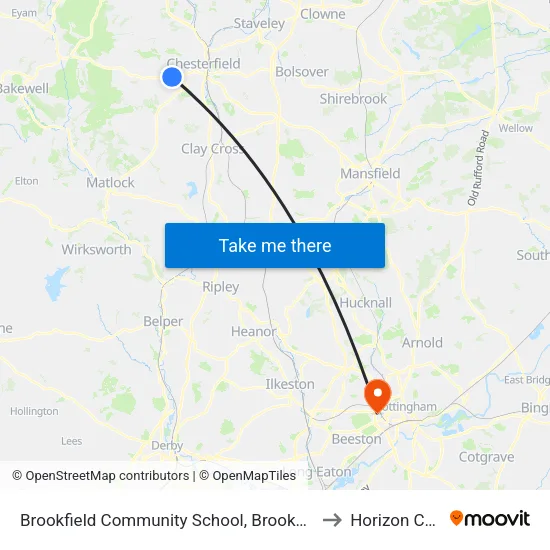 Brookfield Community School, Brookside to Horizon CDT map