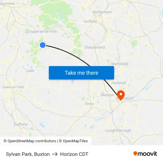 Sylvan Park, Buxton to Horizon CDT map