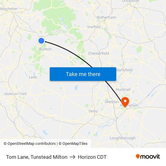 Tom Lane, Tunstead Milton to Horizon CDT map