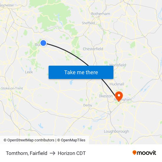 Tomthorn, Fairfield to Horizon CDT map