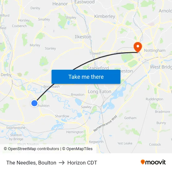 The Needles, Boulton to Horizon CDT map